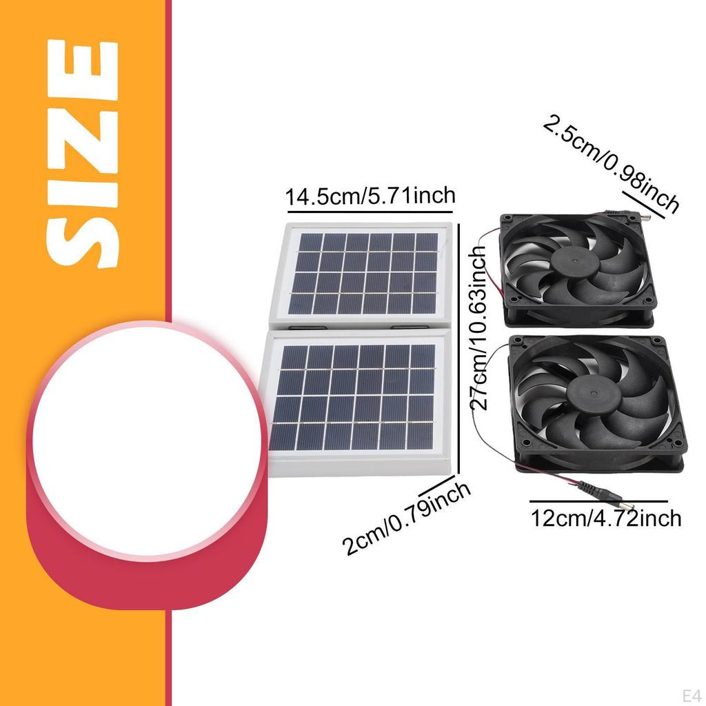 Солнечный вытяжной вентилятор Охлаждение Вентиляция Простой в использовании 10 Вт 5 В Прочная плата с питанием для