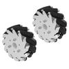 2 Sets 127mm5in Omni Directional Wheel 45KG Load Chassis Car Kit for DIY Education Robot Car Omni