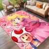 Princess Peach Toadstool Print Rug, Washable Floor Carpet, For Entryway Dorm Laundry Room Office Study, Home Decor Birthday Christmas Gift