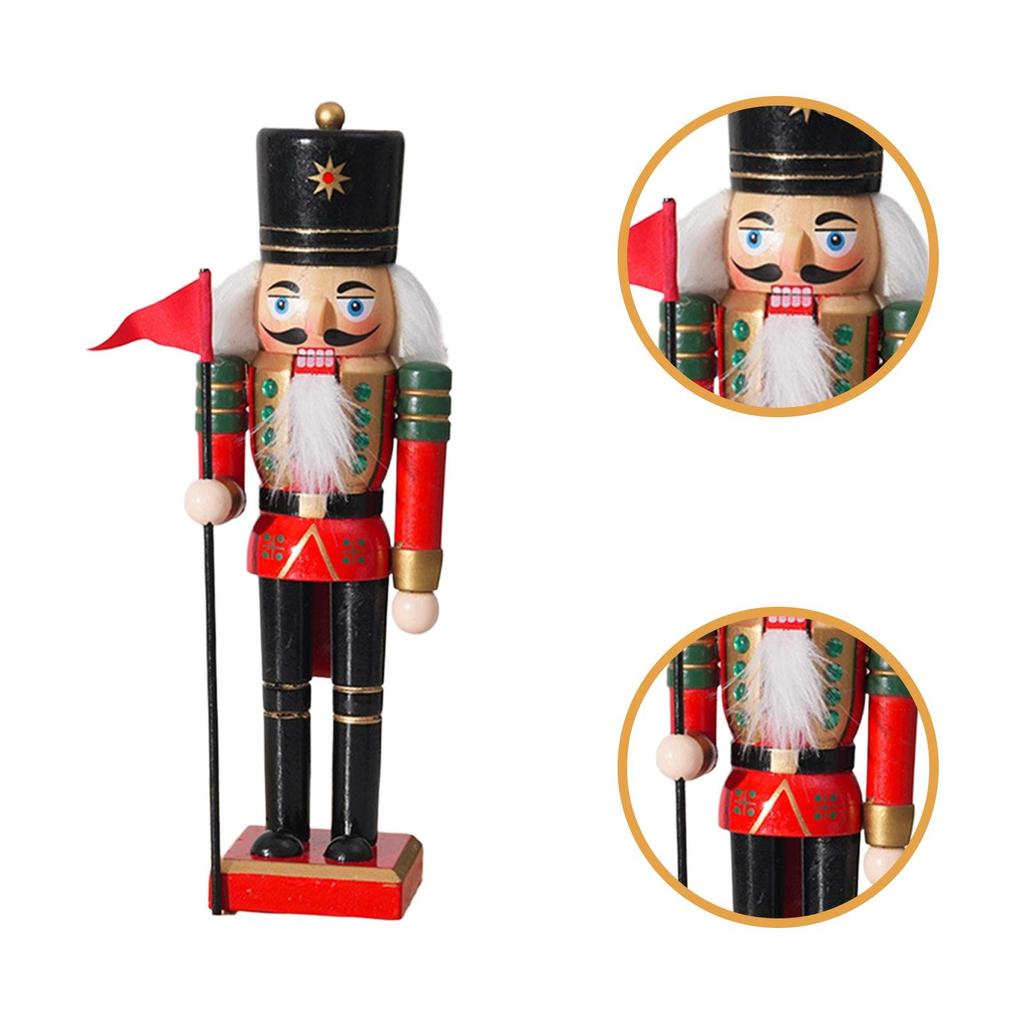 Christmas Decorative Nutcracker Figurine Crafts for Shelves Home Xmas Gift