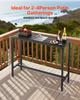 Outdoor Bar Table, 120 x 37.5 cm Patio Bar Table, Waterproof Top & Sturdy Metal Frame, Rectangle Counter Height Dining Tables, Outdoor Furniture for