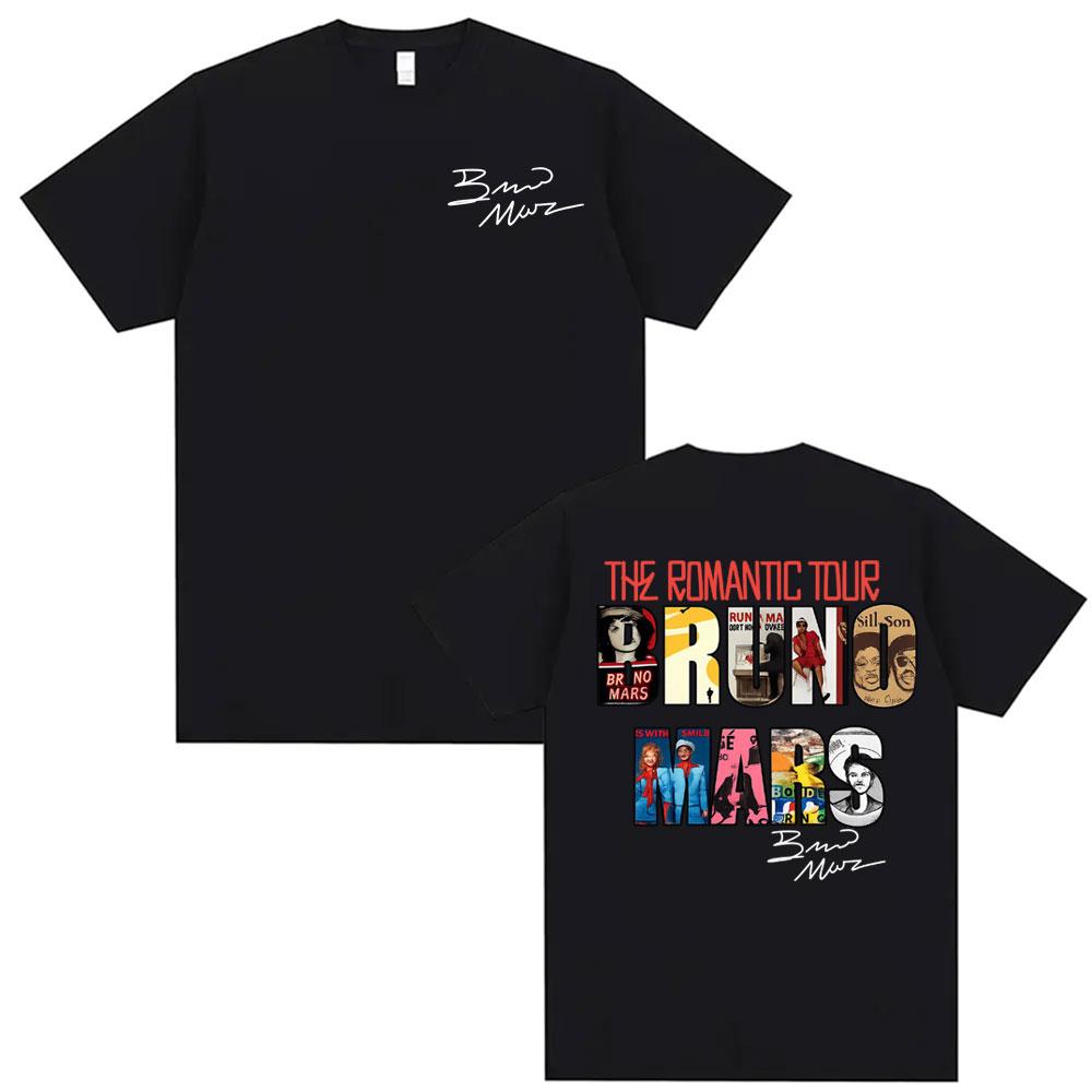 Bruno Mars The RoUnisextic Tour 2026 Album Unisex Women Harajuku Short Sleeve Oneck Casual Clothes Fashion Comfort Cotton T Shirt