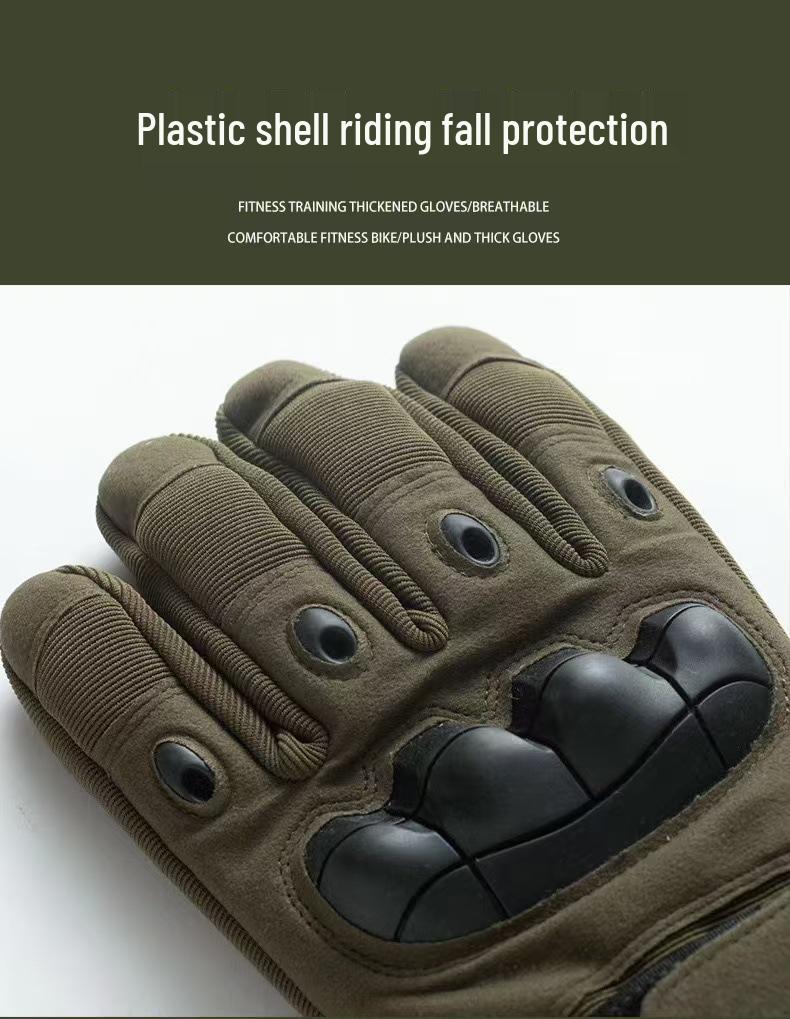 Men's Fleece-Lined Touchscreen Tactical Gloves: Winter Windproof Non-Slip Gloves for Outdoor Sports, Cycling, and Motorcycling.