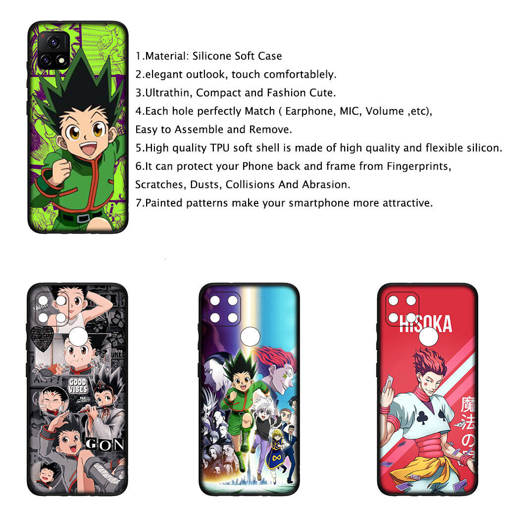 for Samsung Galaxy S25 S24 S23 iPhone 17 16 15 Xiaomi Redmi Note 14 13 12 11 Plus Pro Max XR Case Gon Freecss Hunter X Hunter Killua OPPO Huawei Cover