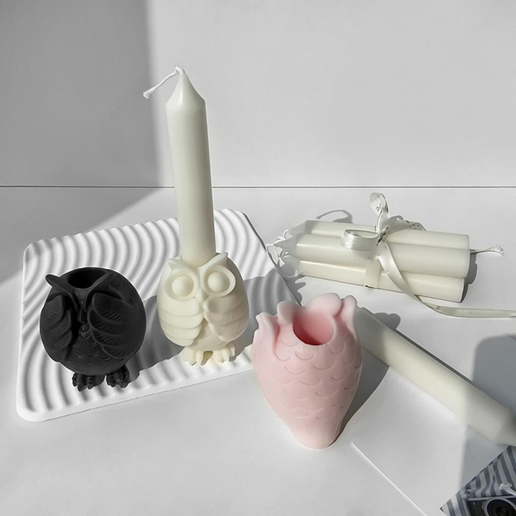 Уникальная форма для подсвечников, функциональная форма для длинных свечей и подсвечников в форме совы для энтузиастов изготовления свечей