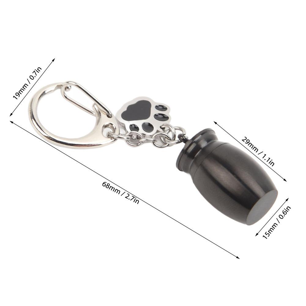 Брелок-урна для питомца из нержавеющей стали карманного размера с отпечатком лапы, прочная урна для праха питомца, памятный сувенир, прах собаки