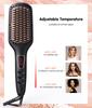 MEGAWISE 20 Seconds Fast Heating Heat Brush 2x Negative Ions Straight Brush Burn Prevention Constant Nano Heating Teeth iONIC Brush Type Hair Iron 60