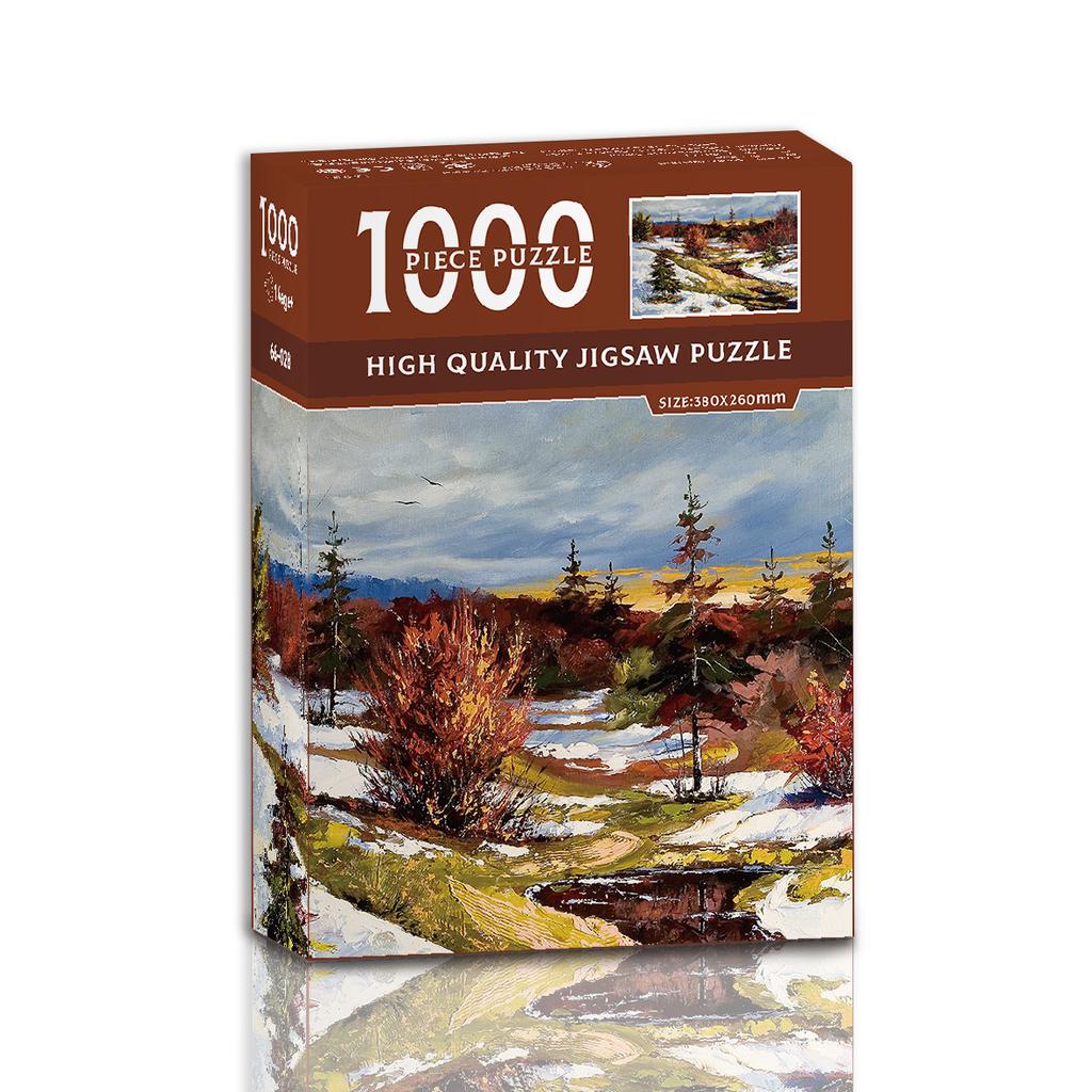 1000 шт. головоломка с картиной маслом для взрослых, бумажная головоломка, всемирно известные картины, звездный город, кувшинка, снежные мангровые деревья