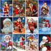 Санта-Клаус DIY 5D алмазная живопись полный круглый горный хрусталь мультфильм Снеговик Алмазная вышивка крестиком мозаика Рождественский подарок