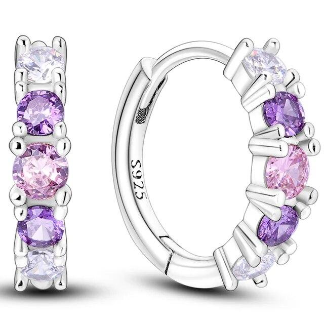 Классические серьги 2023, стерлинговое серебро 925 пробы, разноцветные серьги-кольца с цирконием для женщин, дня рождения, свадьбы, помолвки, мужские подарочные ювелирные изделия