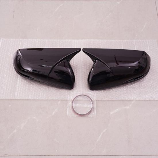 Gloss Black For Honda CRV CR-V 2017-2020 OX Horn Side Rearview Mirror Covers Cap