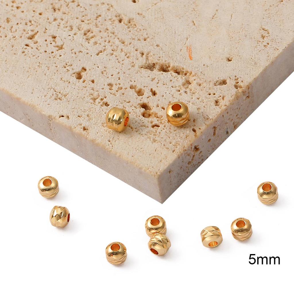 10/20Pcs Copper Plated Beads DIY Necklace Bracelet Earrings Making Supplies Jewelry Findings Components Accessories