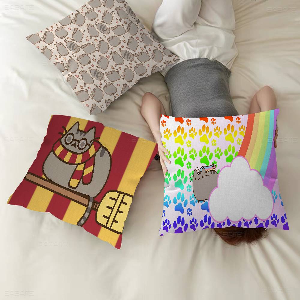 Милая наволочка для подушки с кошкой P-Pusheen, подарок, наволочка для подушки, декор для спальни, дома, дивана, кресла, сиденья, наволочка