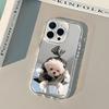 Милый узор с щенком Зеркало Мягкий чехол для телефона Для iPhone 11 12 13 14 15 16 17 Pro Max Air X XR XS 7 8 Plus Ударопрочная задняя крышка