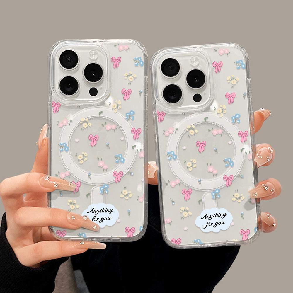 Магнитный чехол для телефона для iPhone 12 14 16 17 Pro 17 16 15 14 13 12 Pro Max 12 13 14 15 16 Высококачественный противоударный чехол Полная защита Милый стиль