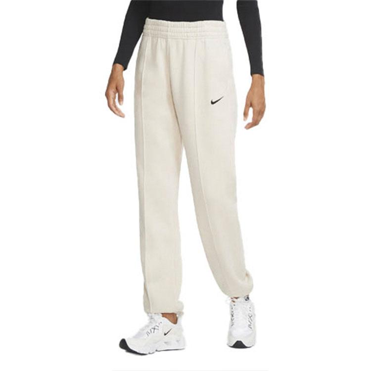 Nike Спортивная одежда Essential Solid Color Fleece Logo Casual Sports Long Брюки женские низ Oatmeal BV4090-140