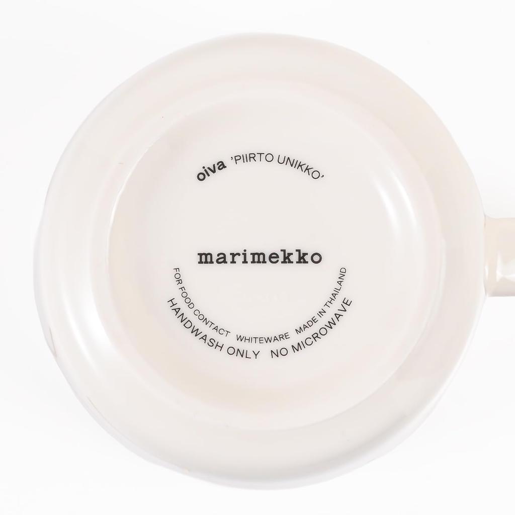 Кружка Marimekko, 400 мл, Зима 2025, Piirt Unikko White Gold, 75636 075636 120 [Параллельный импорт]
