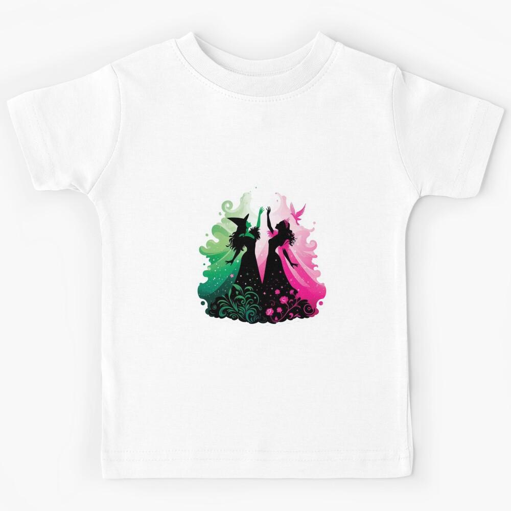 Elphaba Glinda Wicked Musical Silhouette Kids T-Shirt