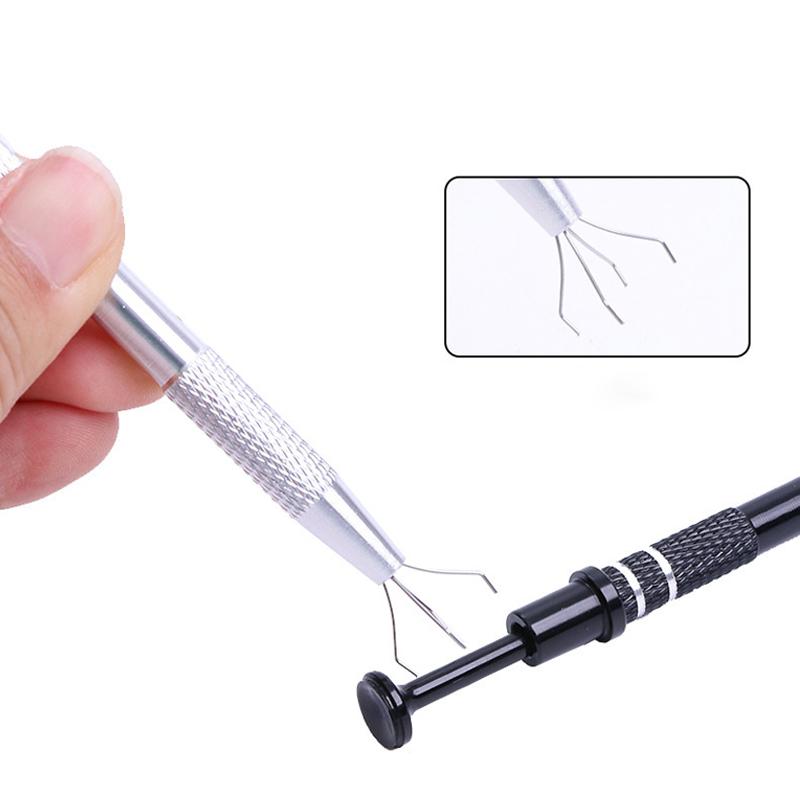 1 шт. Четырехлапчатый держатель для бусин, инструмент для захвата, держатель наконечника из алмазного камня, пинцет, улавливатель, перфорация корпуса, разбрызгиватель, ручка, инструмент