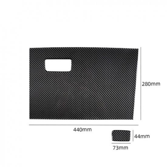 2Pcs For Ford Mustang Mach-E -22 Carbon Fiber Interior Glove Box Cover Trim