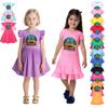 Kids Girls 99 Nights In the Forest Printed Ruffle Short Sleeves Casual Dress