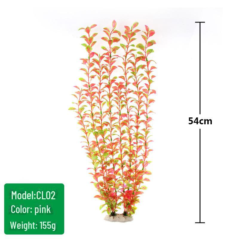 Fish Tank Scenic Background with Decorative Artificial Water Plants, 50cm High