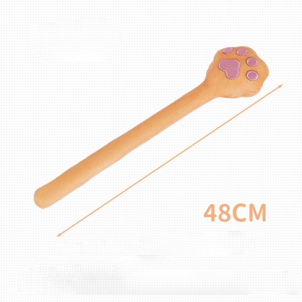 Plush Fabric Massage Pat Cat Paw Shape Latex Massage Stick Cat Paw Massage Stick Body Relaxation