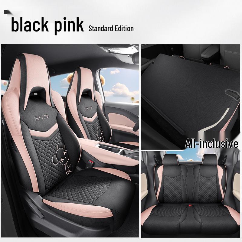 New BYD Seagull Five-Seat Cartoon Linen Car Seat Cushion