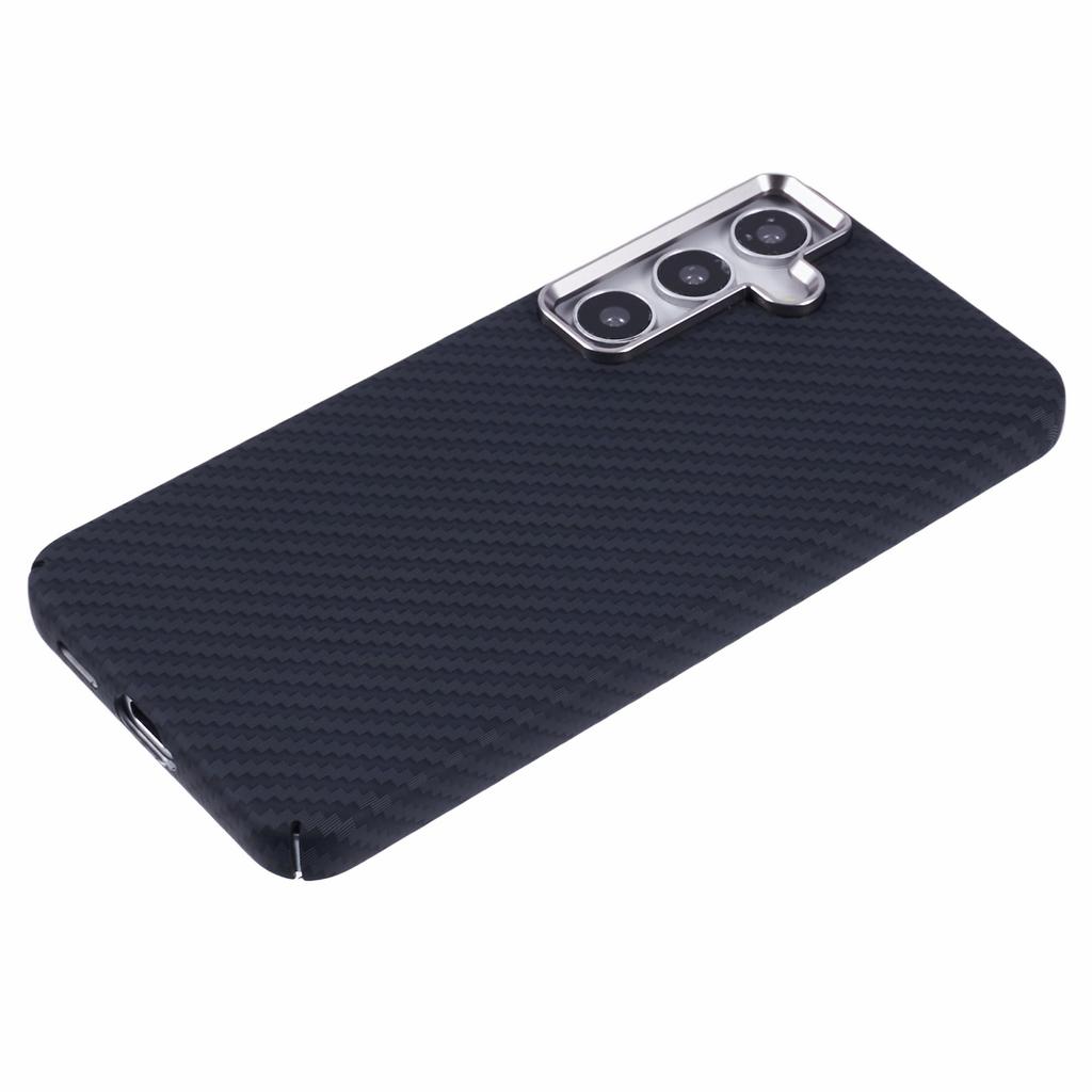 For Samsung Galaxy S25 Case Compatible with MagSafe Carbon Fiber Texture Water Transfer PC Phone Cover