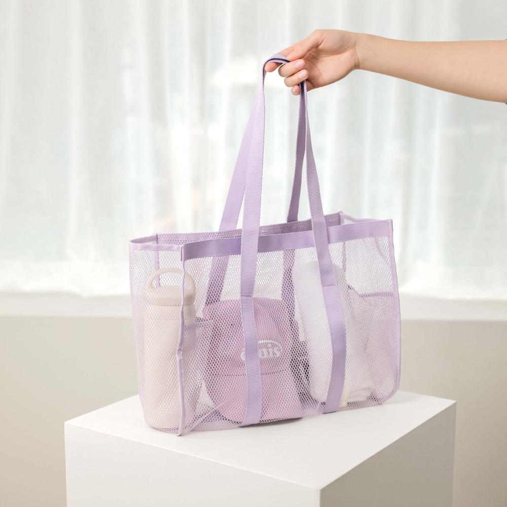 Милая большая многофункциональная сетчатая дышащая сумка-тоут для отдыха и путешествий, большая вместительная сумка для хранения, сумка для покупок, сумка-органайзер для дома