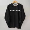 Women's Loose And Comfortable Round Neck Long Sleeved Sweatshirt With Printed Text