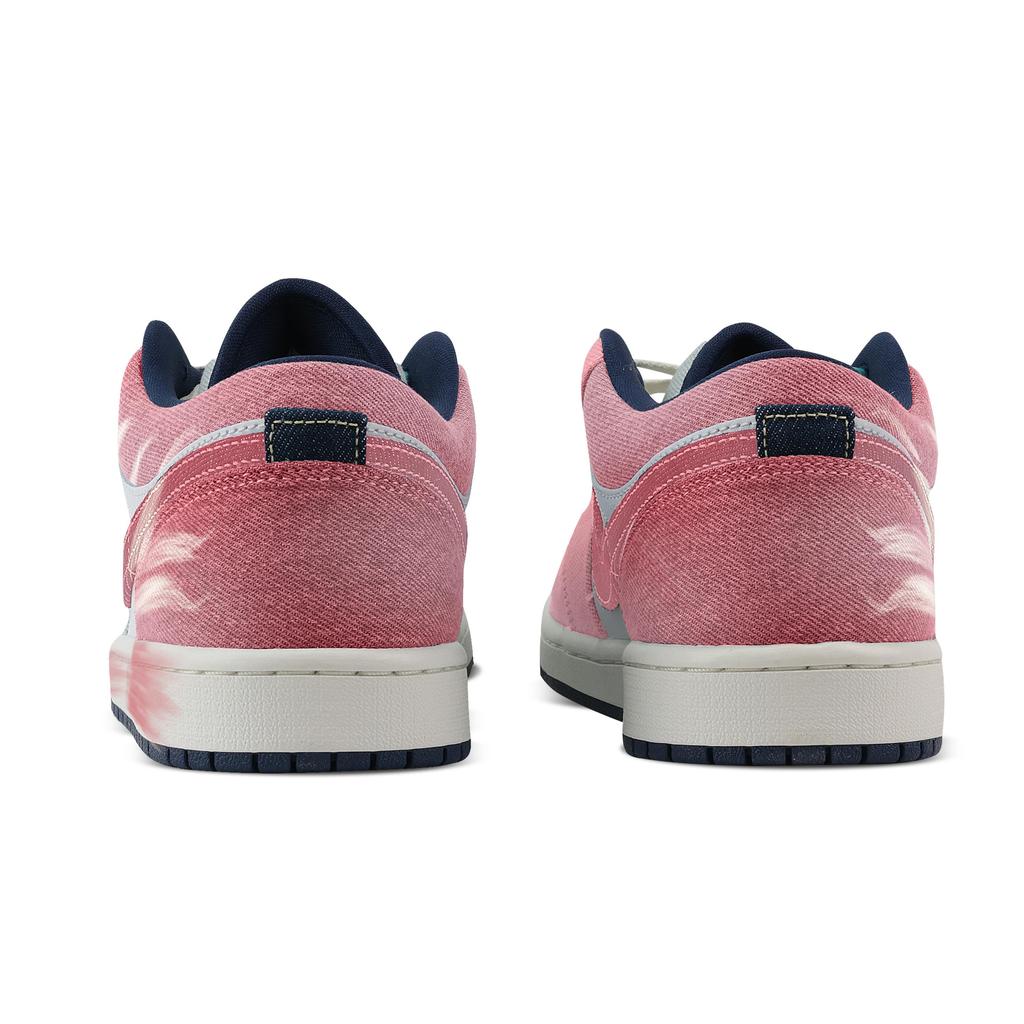 Jordan Air Jordan 1 Tail Fox, Heart Box Устойчивые к истиранию Низкие Винтажные Баскетбольные Кроссовки Мужские Розово-белые IH0648-141(Команда773--)
