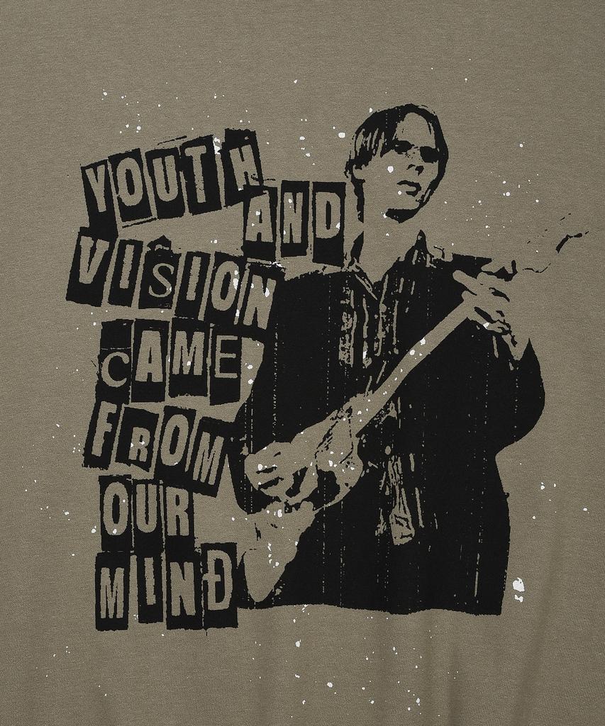 VISION STREETWEAR Vsw Rock Band Crewneck Khaki Gray