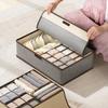 3-in-1 Fabric Underwear Socks Cabinets Drawer Organizer Box Home Use Wardrobe Storage Box Foldable Cotton Linen Modern Simple