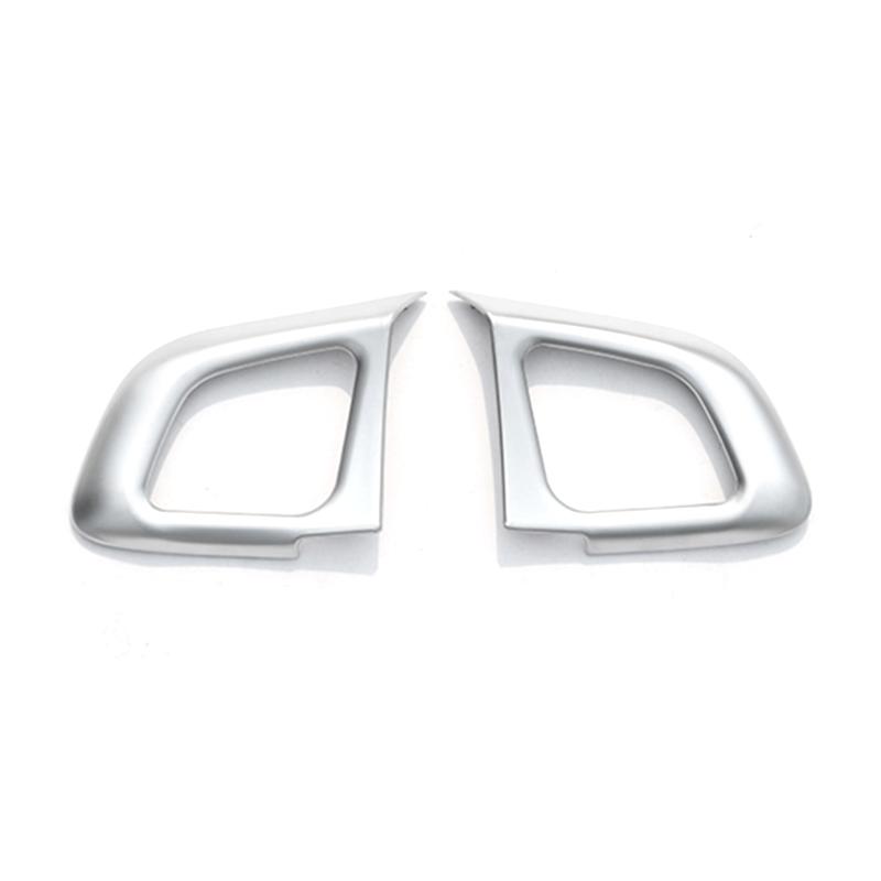 ABS Chrome Car Styling Steering Wheel Button Frame Cover Protective Trim For Land Rover Range Rover Evoque 2011 2012 2013 -