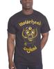 Футболка Motorhead Англия Золотой Warpig Логотип группы Официальная Мужская Новая Черная Унисекс Футболка