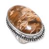 Bird Eye Jasper Gemstone Handmade 925 Sterling Silver Jewelry Ring Size 5.5 J2P58