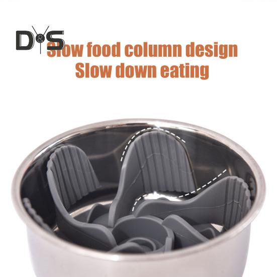 Вставка для мисок для собак с присосками, силиконовая головоломка с защитой от удушья, вставка для мисок для собак с медленной подачей, для обычных и высоких мисок для собак