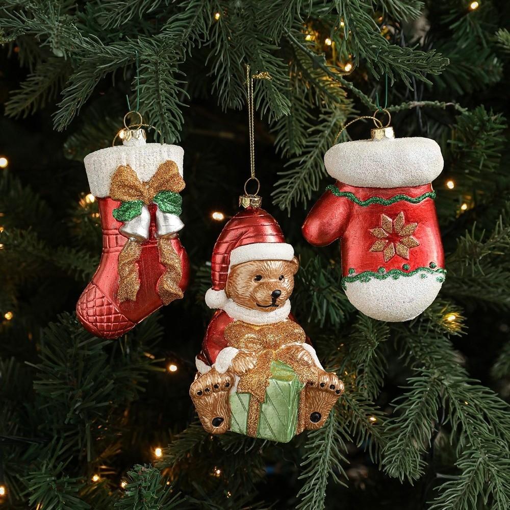 Plastic Christmas Ornaments Cute Christmas Tree Hanging Ornaments Home Party Decor