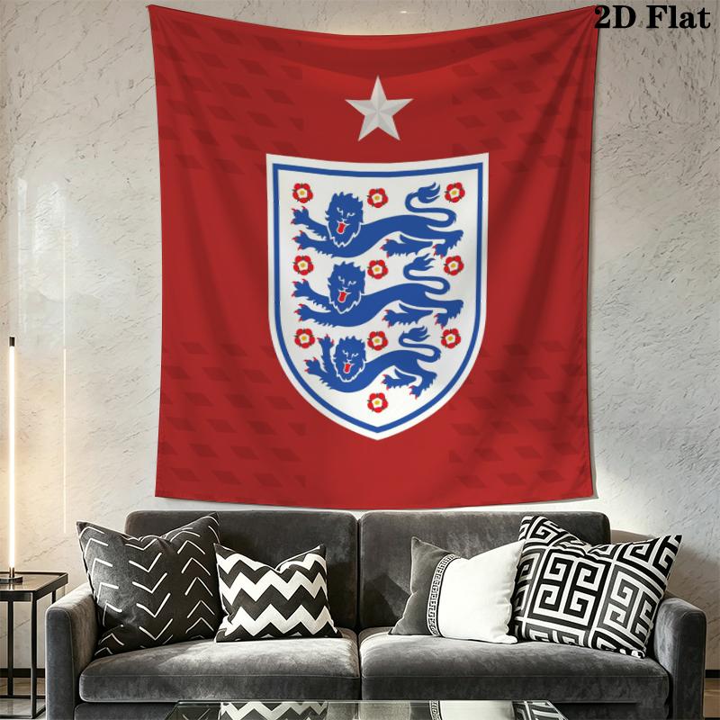 England Football Wall Tapestry Aesthetic Wall Hanging Printed Fabric Blanket Decorative Tapestries for Bedroom Living Room Home Decor