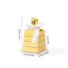 10/20pcs Paper Bee Favors Candy Boxes Gifts Box with White Ribbons for Kid Bee Birthday Party Baby Shower Wedding Party Supplies