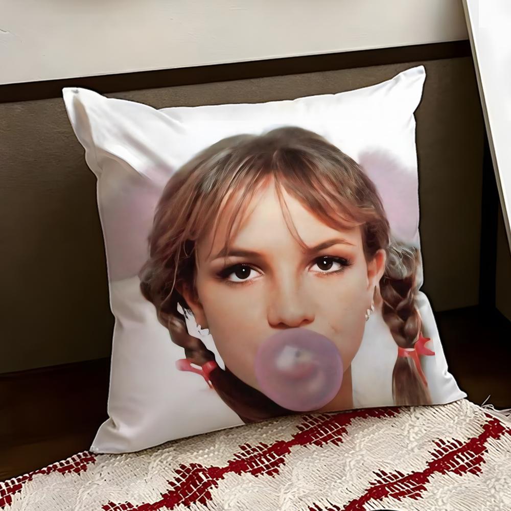 Singer BBritney Spears Cushion Cover Reversible Soft Durable Pillow Cover Home Car MultiScene Use for Daily Comfort