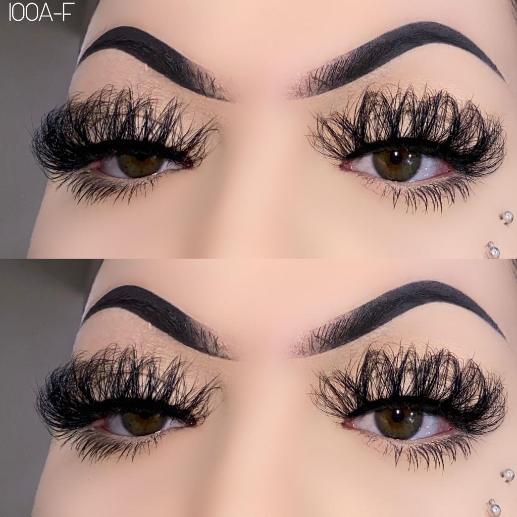 Russian 25MM Fluffy Lashes D Curl Mink Lashes Long Thick Natural False Eyelashes Wholesale Lashes Vendors Makeup Mink Eyelashes