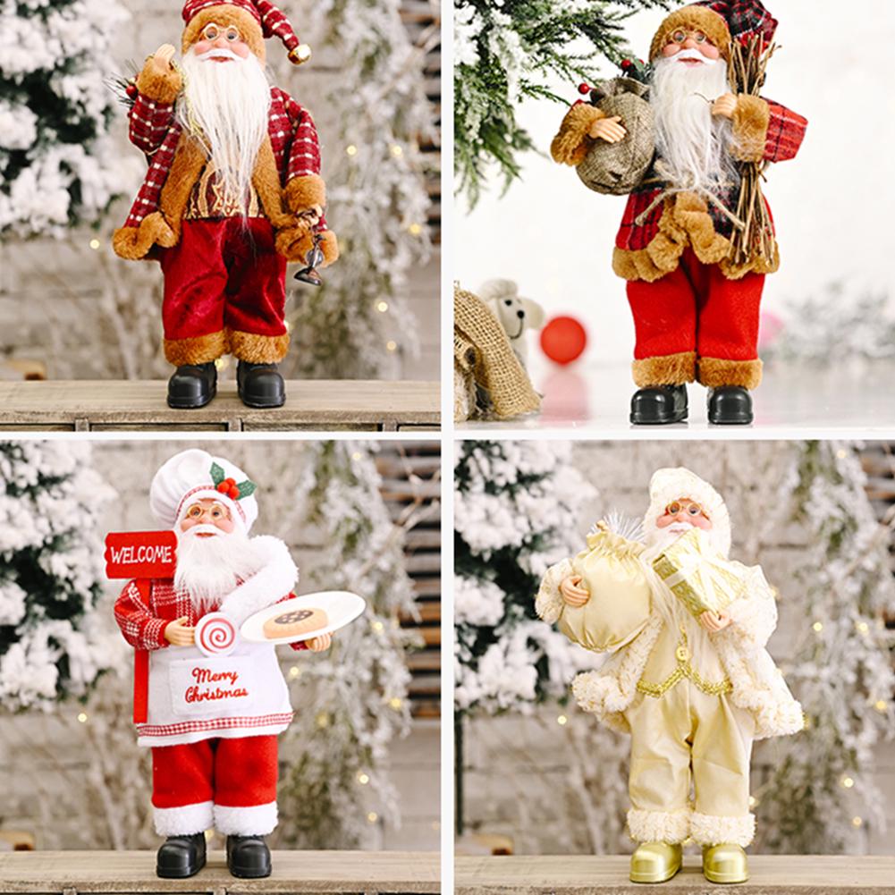 Рождественский Рождественский Прекрасный Стенд Украшения Партия Санта-Клаус Кукла Игрушка Орнамент Подарок