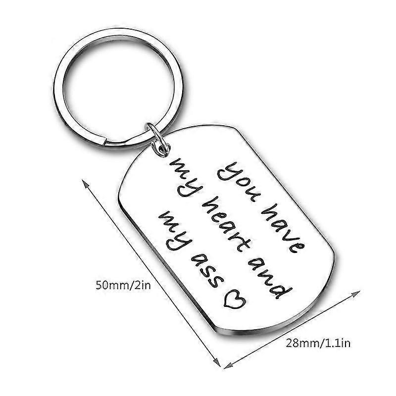 Stainless steel couple keychain Valentine's Day gift