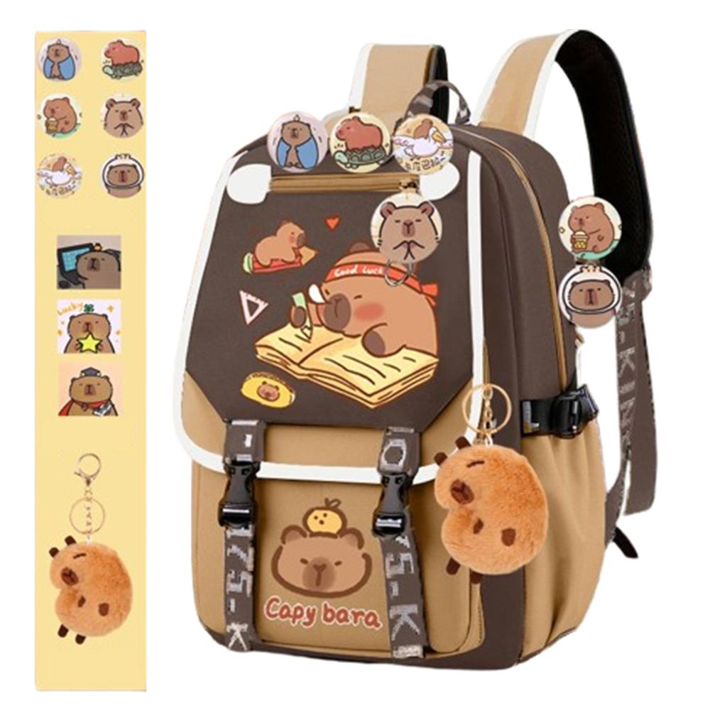 Oxford Cloth Capybara Backpack Waterproof Children's Backpack Cartoon Animal School Bag Gifts
