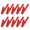 10Pcs Electric Test Clip 20A Rated Current 10mm Opening Test Clamp for Electronic Equipment Welding MachineryRed
