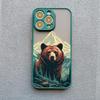 Animals Deer Bear Peacock Matte Phone Case For iPhone 16 15 14 13 12 11 Pro Max 13 12 Mini 15 14 Plus XS XR X 7 8 Plus SE2 Cover