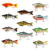 10CM/15.5G Multi-Jointed Fishing Lure with Hooks Realistic 7-Section Swimbait Bionic Hard Artificial