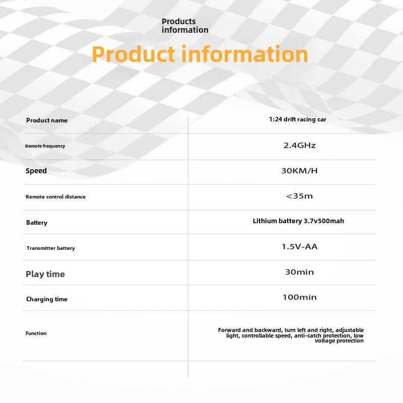 Новая гоночная машина AE86 RC Drift Racing 1/24 4WD 30 км/ч с высокой скоростью и подсветкой 2.4G радиоуправляемая модель автомобиля для гонок, игрушек для мальчиков в подарок